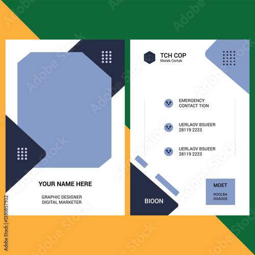Template for creating a professional ID card design