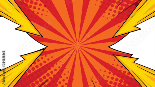 Dynamic Comic Book Explosion Background Design Template