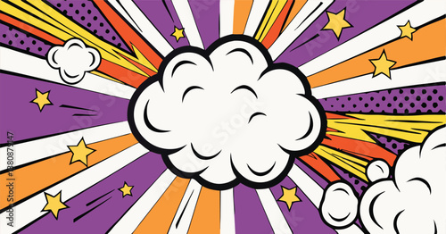 Dynamic Pop Art Comic Book Explosion Background Design