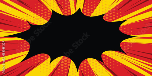 Comic Book Style Explosion Pop Art Design Background Template