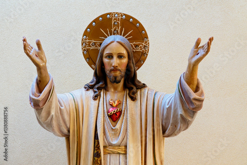 Photos Statue of Sacred Heart of Jesus Christ. .