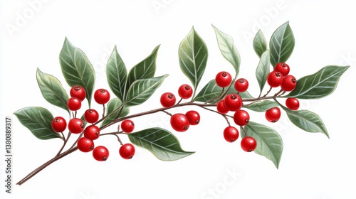 Branch with berries and leaves