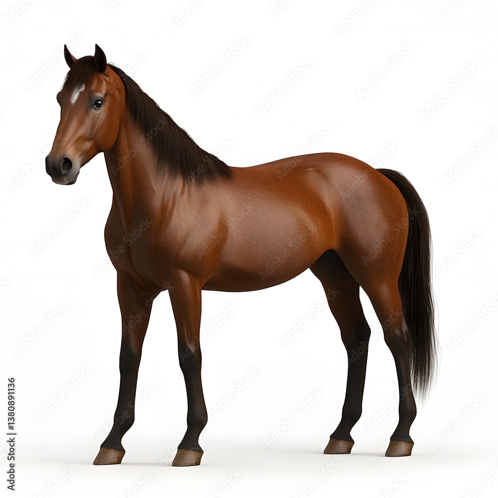 Obraz premium horse isolated on white background
