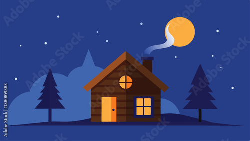 winter landscape with house
