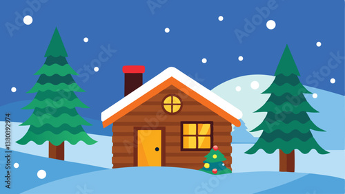 winter landscape with house