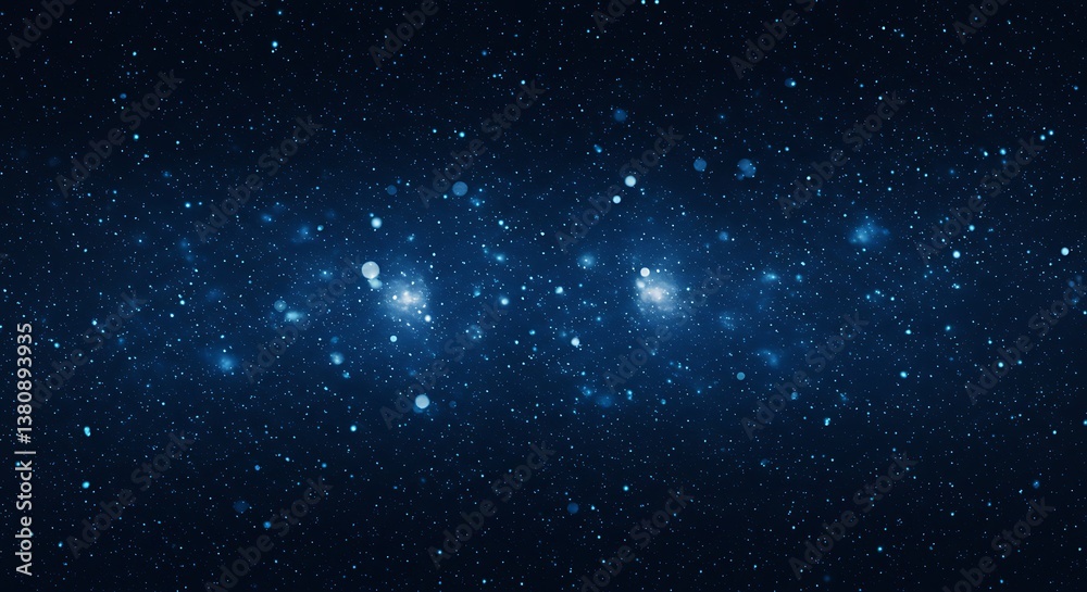 Fototapeta premium Celestial Echoes in Sapphire Deep AI Generated