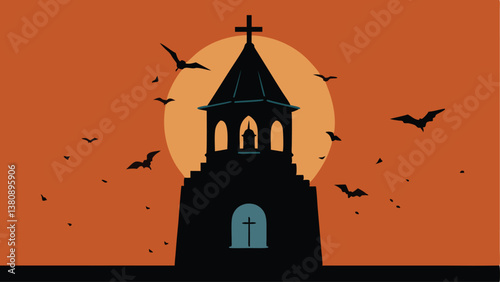 vector illustration of a church
