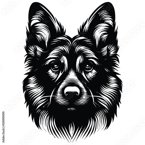 vector image of a dog