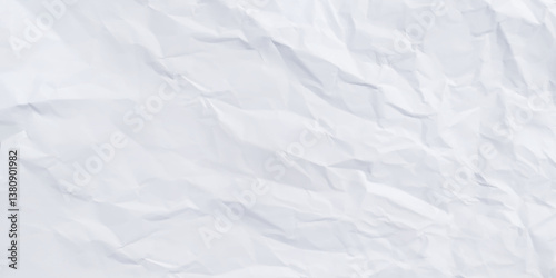 Vector texture of crumpled paper. Realistic illustration. Top view.