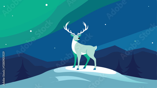 deer in winter forest