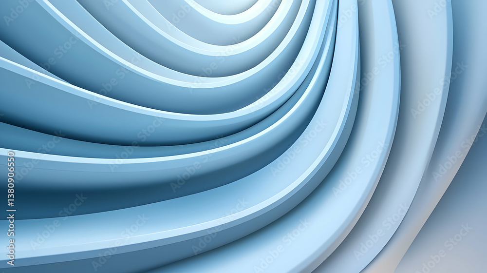Fototapeta premium Abstract Blue Swirling Background with Dynamic Curves