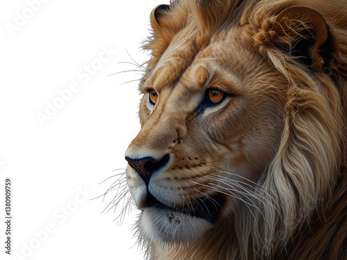 close up of a lion photo