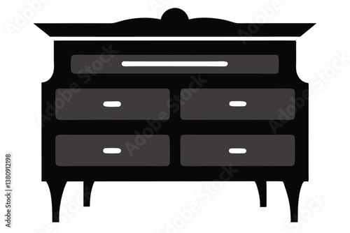 chest of drawers vector illustration