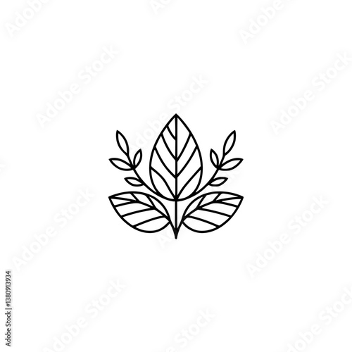 Minimalist Leafy Logo Design: Organic, Botanical, Modern