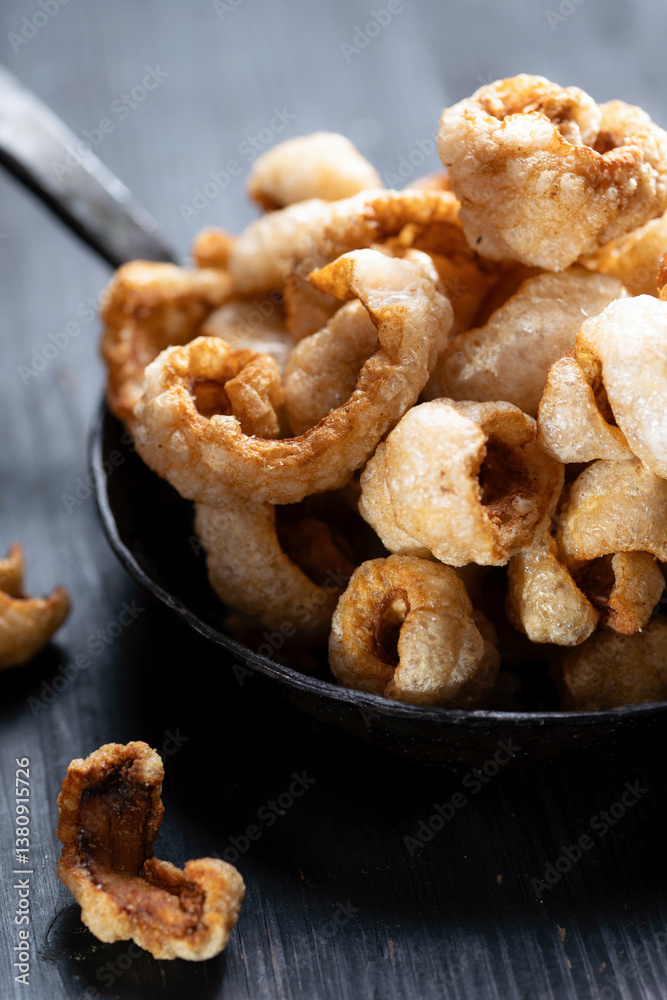 pan of pork rinds pan of pork rinds
