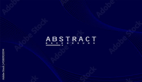 Elegant abstract dark blue background with flowing lines creates a sense of depth and movement, perfect for sophisticated designs and modern presentations emphasizing a clean and artistic touch