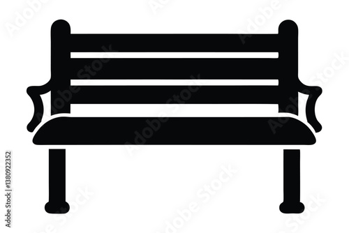 bench on a white background