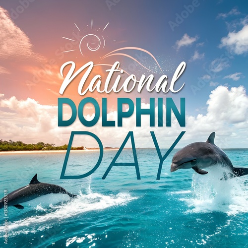 national dolphin day post design  photo