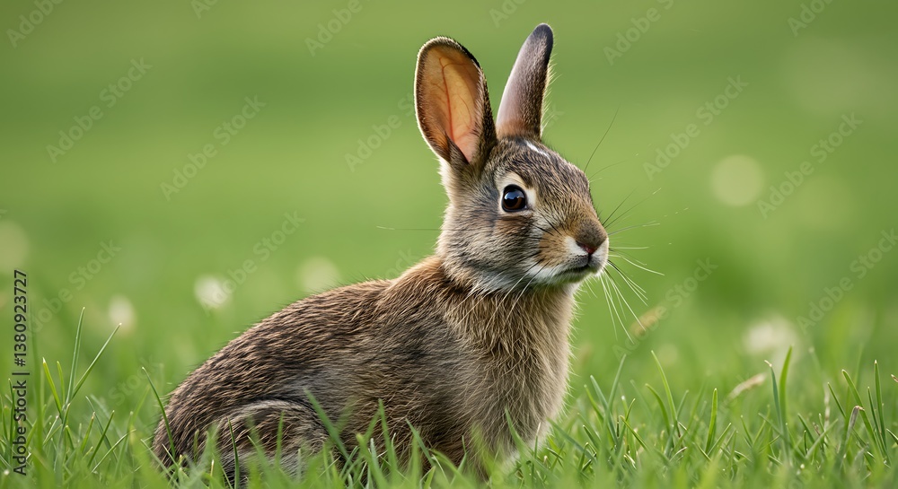 Fototapeta premium Emerald Meadow Watch AI Generated