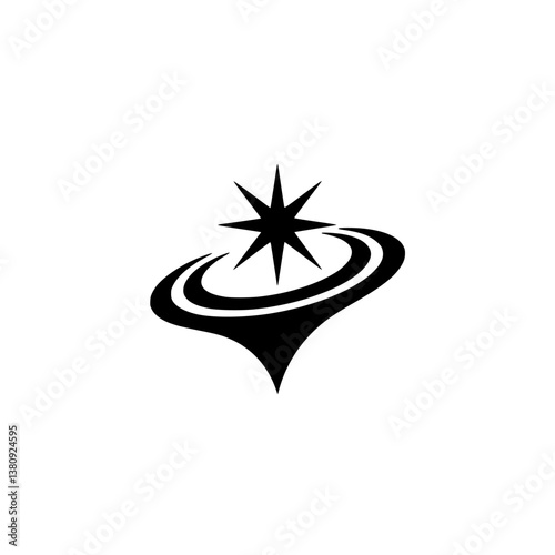 Abstract Star Icon: Modern Logo Design, Vector Illustration