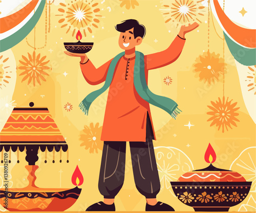 someone is celebrating Diwali
