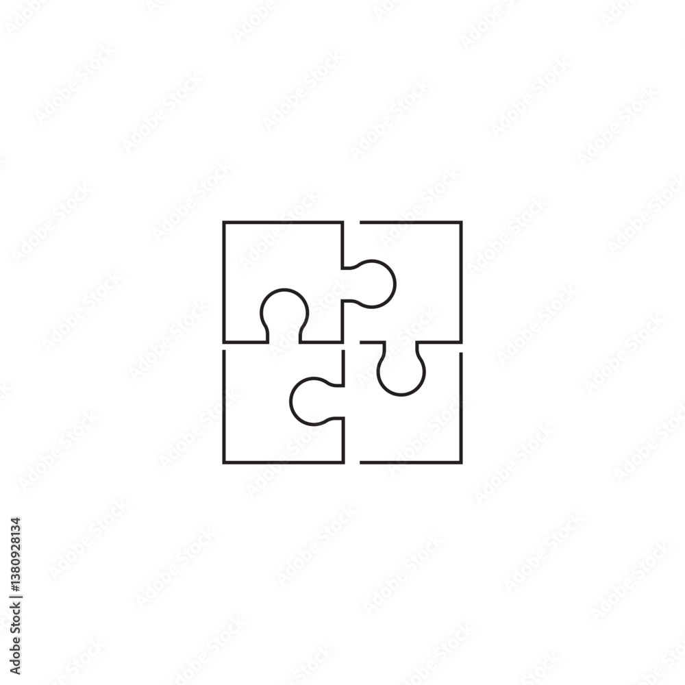 single outline icon puzzle. linier icon collection. editable stroke. vector illustration. single outline icon puzzle. linier icon collection. editable stroke. vector illustration.