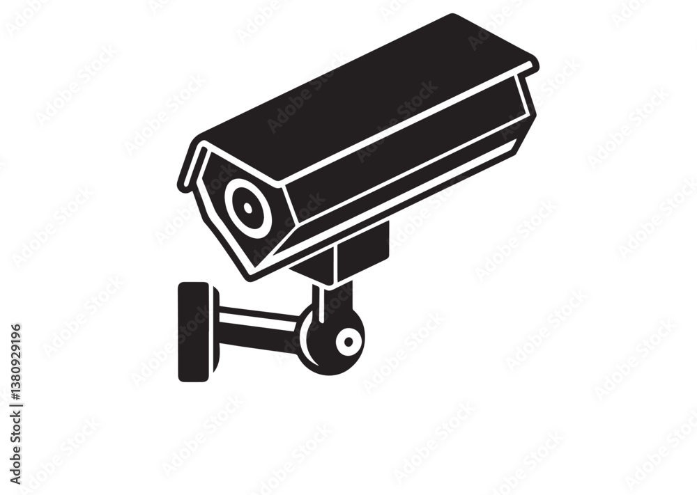 Cctv security camera silhouette vector Cctv security camera silhouette vector