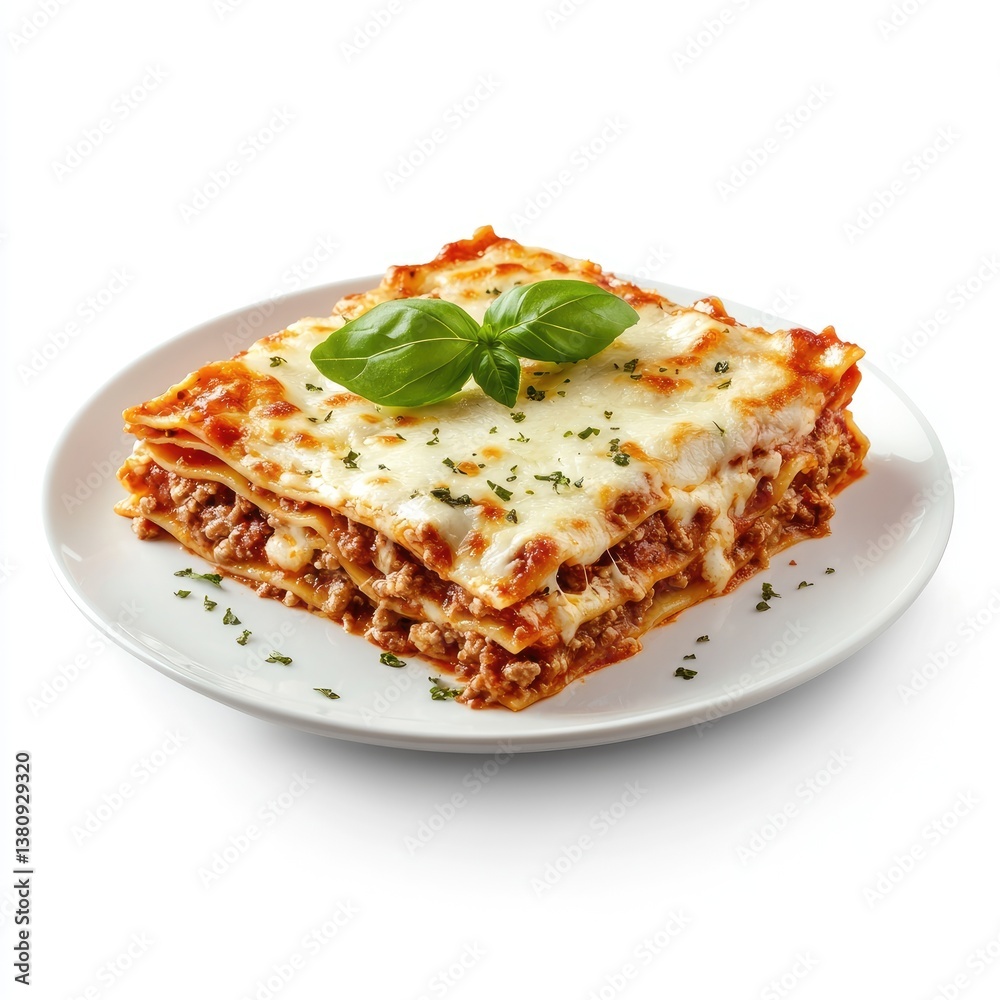 Delicious layered pasta dish with meat sauce and cheese Delicious layered pasta dish with meat sauce and cheese