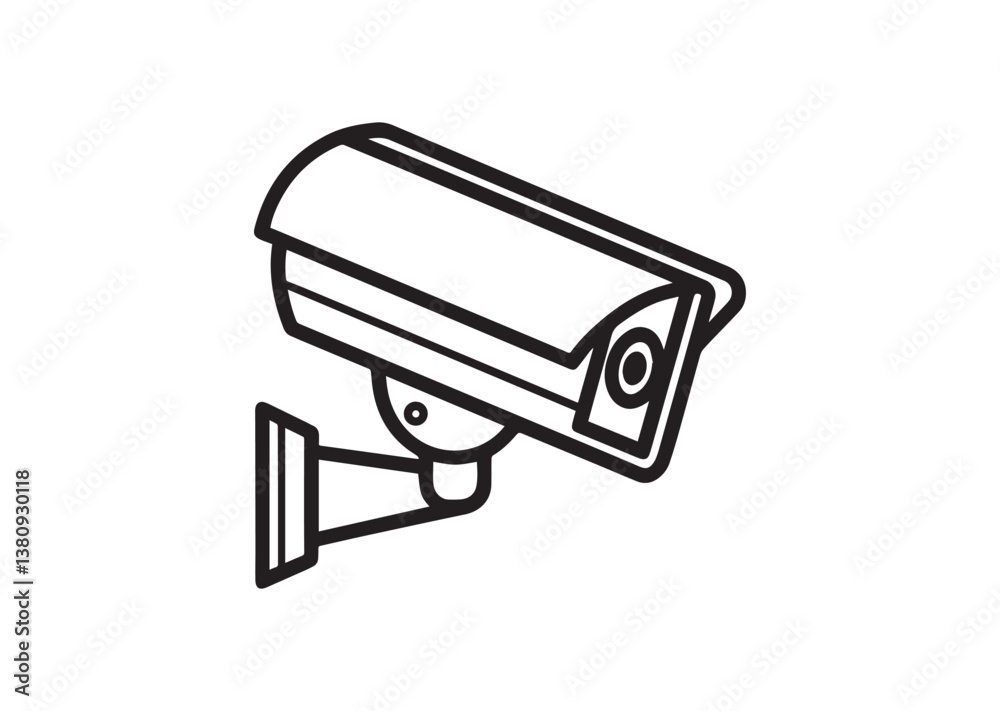 Cctv security camera silhouette vector Cctv security camera silhouette vector