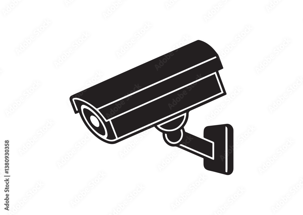 Cctv security camera silhouette vector Cctv security camera silhouette vector