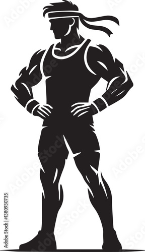 Wallpaper Mural vector illustration of a man, Bodybuilder man silhouette vector, Bodybuilder logo, Bodybuilder vector illustration Torontodigital.ca
