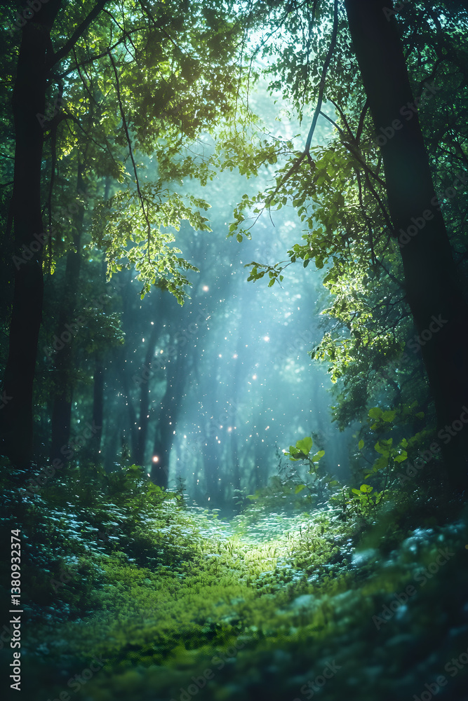 Twilight Forest: A Velvet Tapestry of Nocturnal Beauty Under the Moonlit Sky Twilight Forest: A Velvet Tapestry of Nocturnal Beauty Under the Moonlit Sky