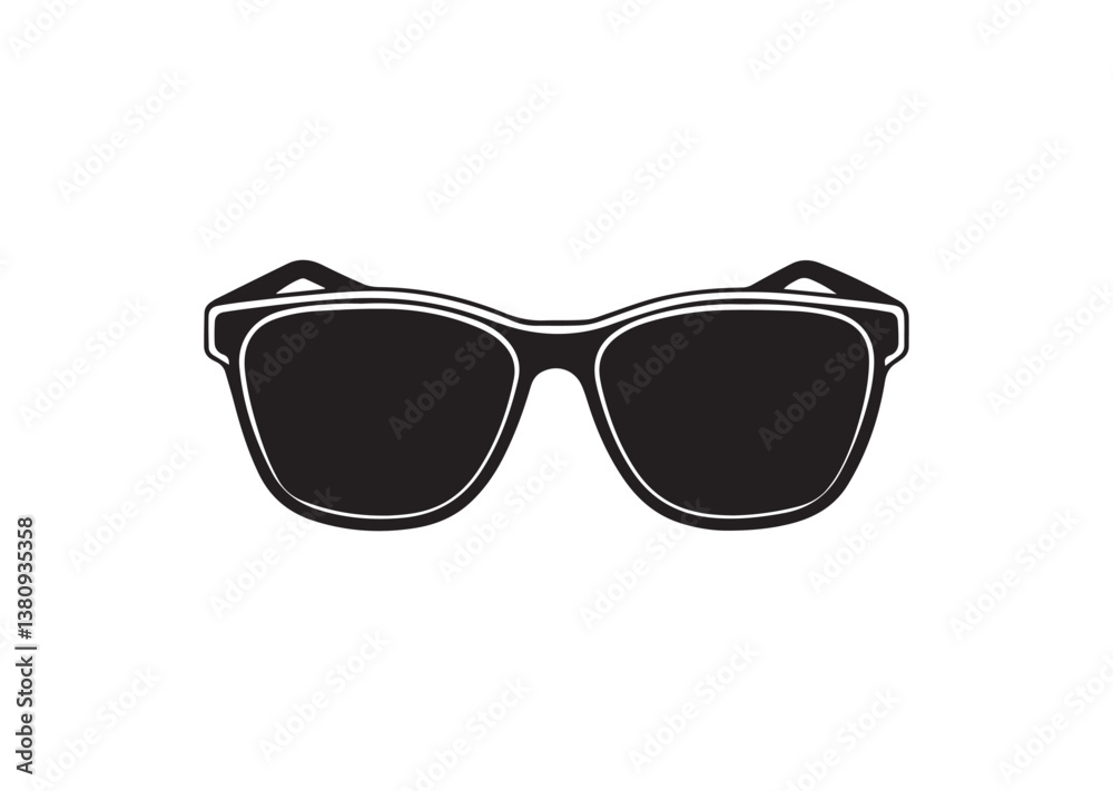 Sunglasses silhouette vector