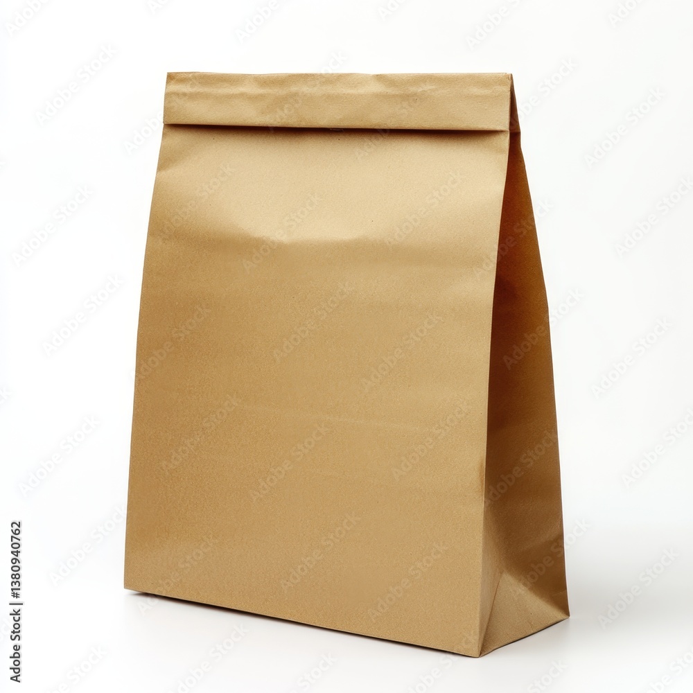 Gold paper bag, studio shot, plain background, packaging Gold paper bag, studio shot, plain background, packaging