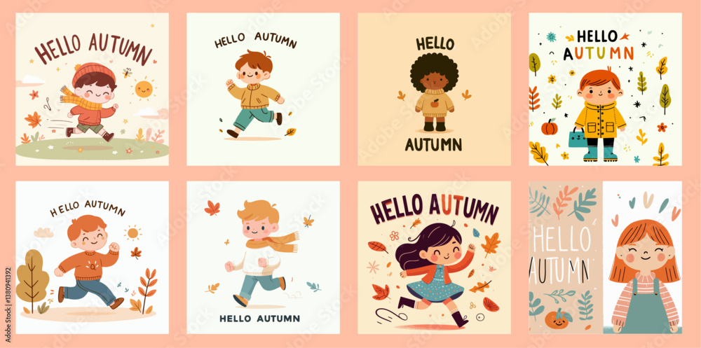 collection of hello autumn greeting card collection of hello autumn greeting card
