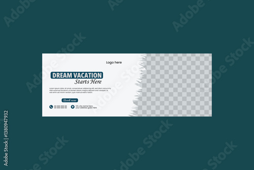 travel Tourism Facebook cover design template