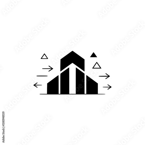 Minimalist Abstract Logo: Architecture, Growth, Direction