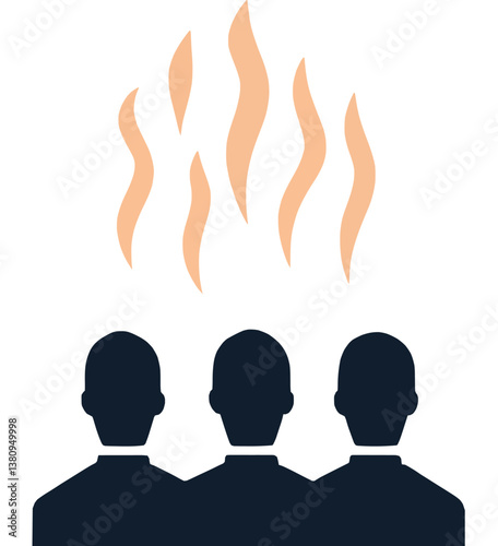 People Group with Heat Energy Visual