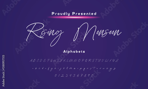 Wallpaper Mural Hand drawn typeface. Handwritten script alphabet isolated on white background. Handmade alphabet for your design's logo, posters, invitations, cards, etc. Torontodigital.ca