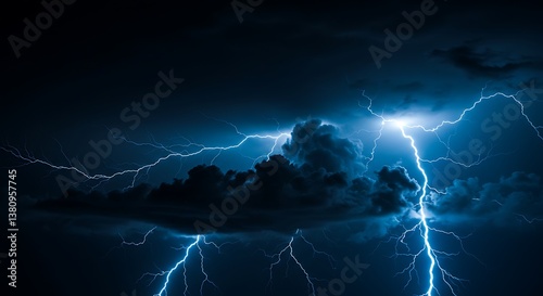 Wallpaper Mural Midnight's Electric Embrace AI Generated Torontodigital.ca