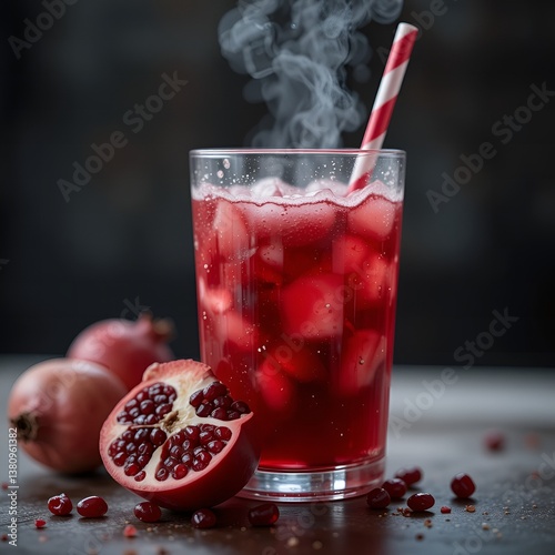 Obraz na płótnie Fresh Pomegranate Juice with Ice and Straw
* Iced Pomegranate Drink with Fruit Slices
* Refreshing Pomegranate Beverage on Dark Table
* Cold Pomegranate Juice with Whole and Sliced Fruit
Focusing o w salonie
