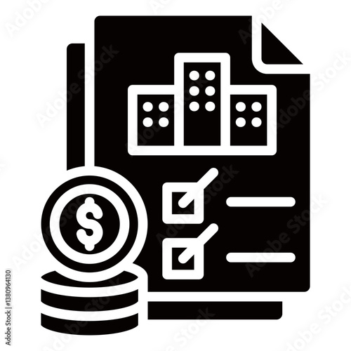 Venture Capital Icon Business Opportunity and Planning Management Glyph Design Vector Concept