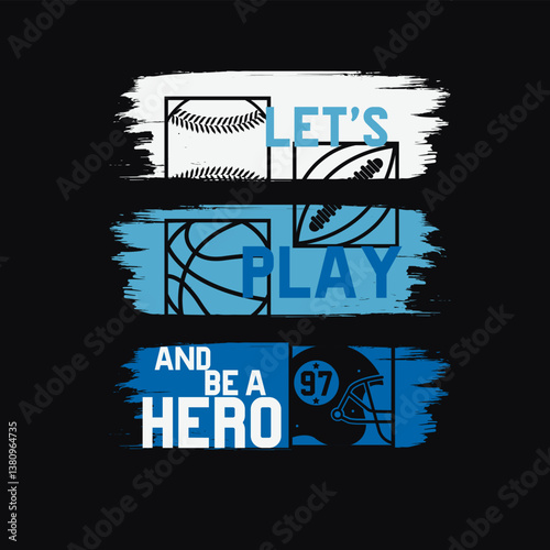 lets play sports balls vector set print design
