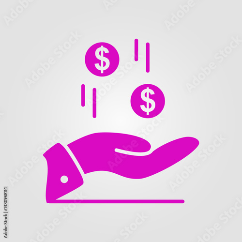 Hand Dollar trendy artwork stunning abstract vector illustration colorful valuable design