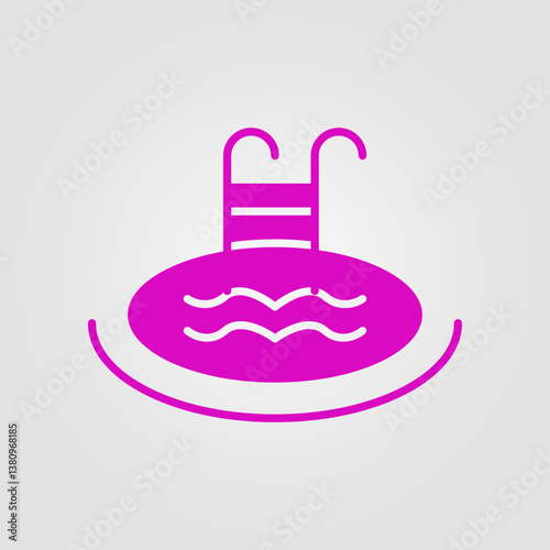 Swimming pool trendy artwork stunning abstract vector illustration colorful valuable design