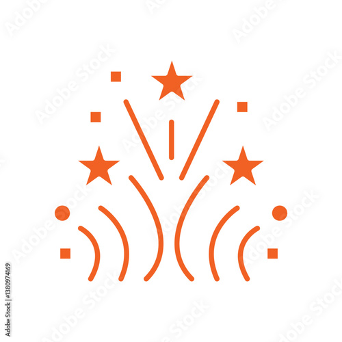 Fire Firework trendy artwork stunning abstract vector illustration colorful valuable design