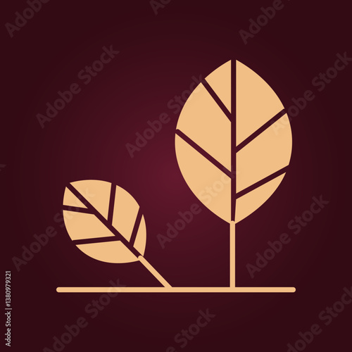 Leaf trendy artwork good abstract vector illustration colorful valuable design