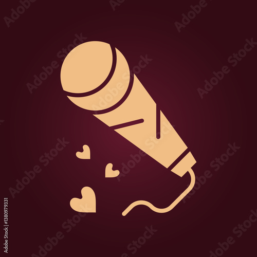 Mic Hearts trendy artwork good abstract vector illustration colorful valuable design