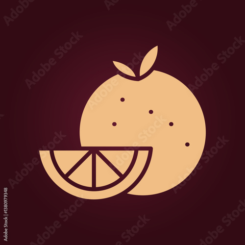 Orange Food trendy artwork good abstract vector illustration colorful valuable design