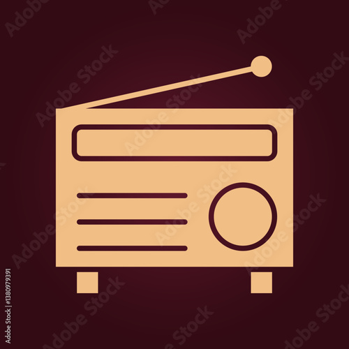 Radio FM trendy artwork good abstract vector illustration colorful valuable design